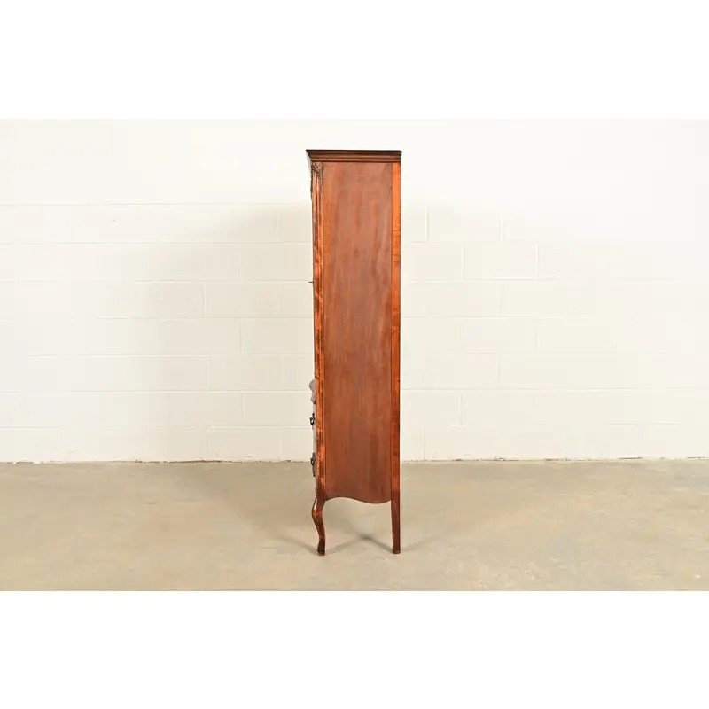 Antique Victorian Carved Mahogany Bookcase or Bar Cabinet, Circa 1890s - Image 14