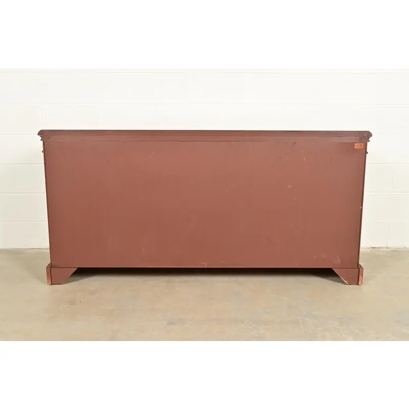 Baker Furniture Historic Charleston Georgian Flame Mahogany Breakfront Sideboard or Bar Cabinet - Image 14