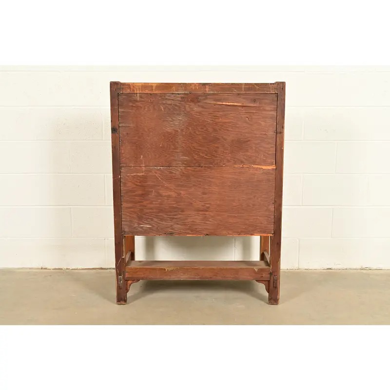 Lifetime Furniture Antique Mission Oak Arts & Crafts Drop Front Secretary Desk, Circa 1910 - Image 14