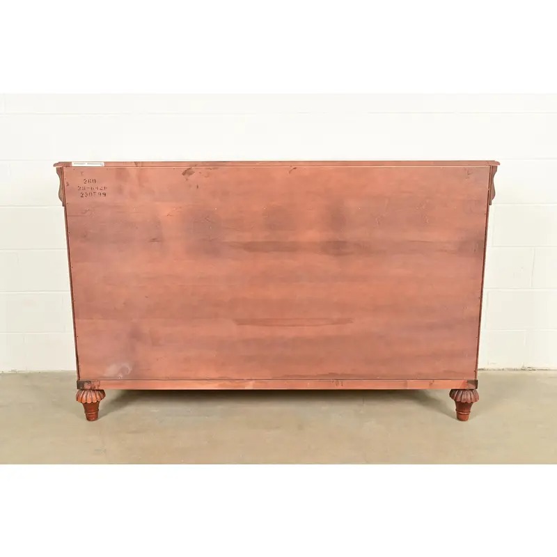 Ethan Allen British Colonial Carved Maple Sideboard Credenza or Bar Cabinet - Image 15