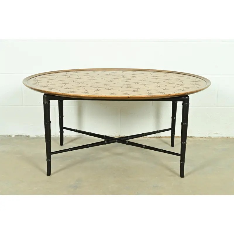 Kittinger Hollywood Regency Faux Bamboo Cocktail Table, Circa 1950s - Image 2