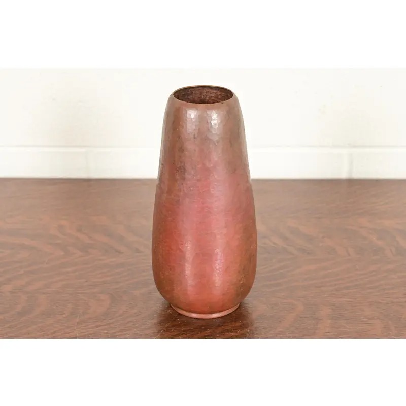 Ramon Ramirez Arts & Crafts Hammered Copper Vase - Image 2