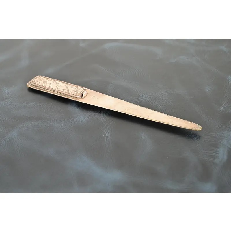 Roycroft Arts & Crafts Silver Finished Hammered Copper Letter Opener - Image 2