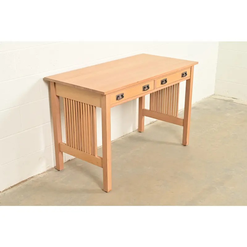 Stickley Mission Oak Arts & Crafts Spindle Writing Desk or Library Table - Image 2