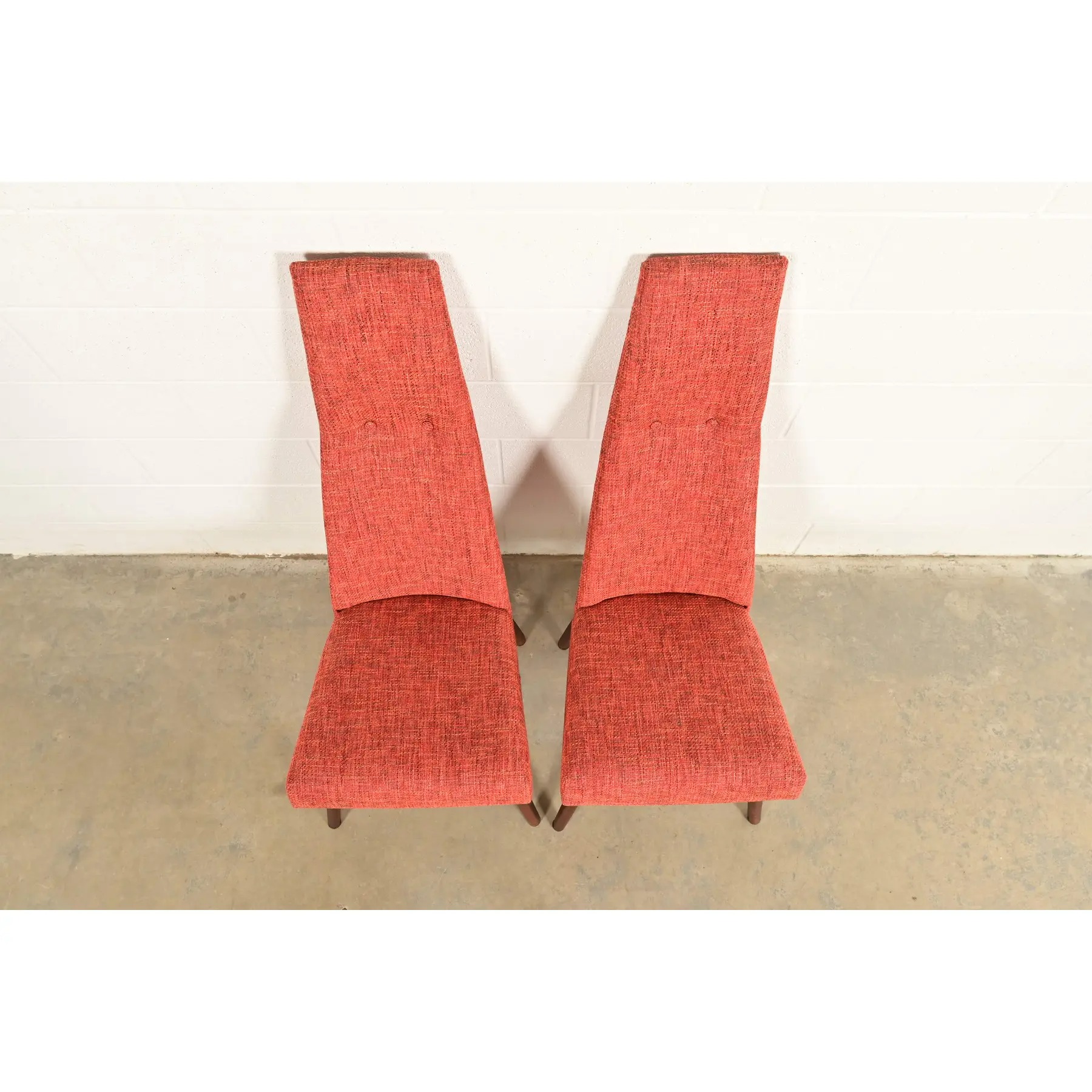Adrian Pearsall for Craft Associates Mid-Century Modern High Back Side Chairs or Lounge Chairs, Pair - Image 5