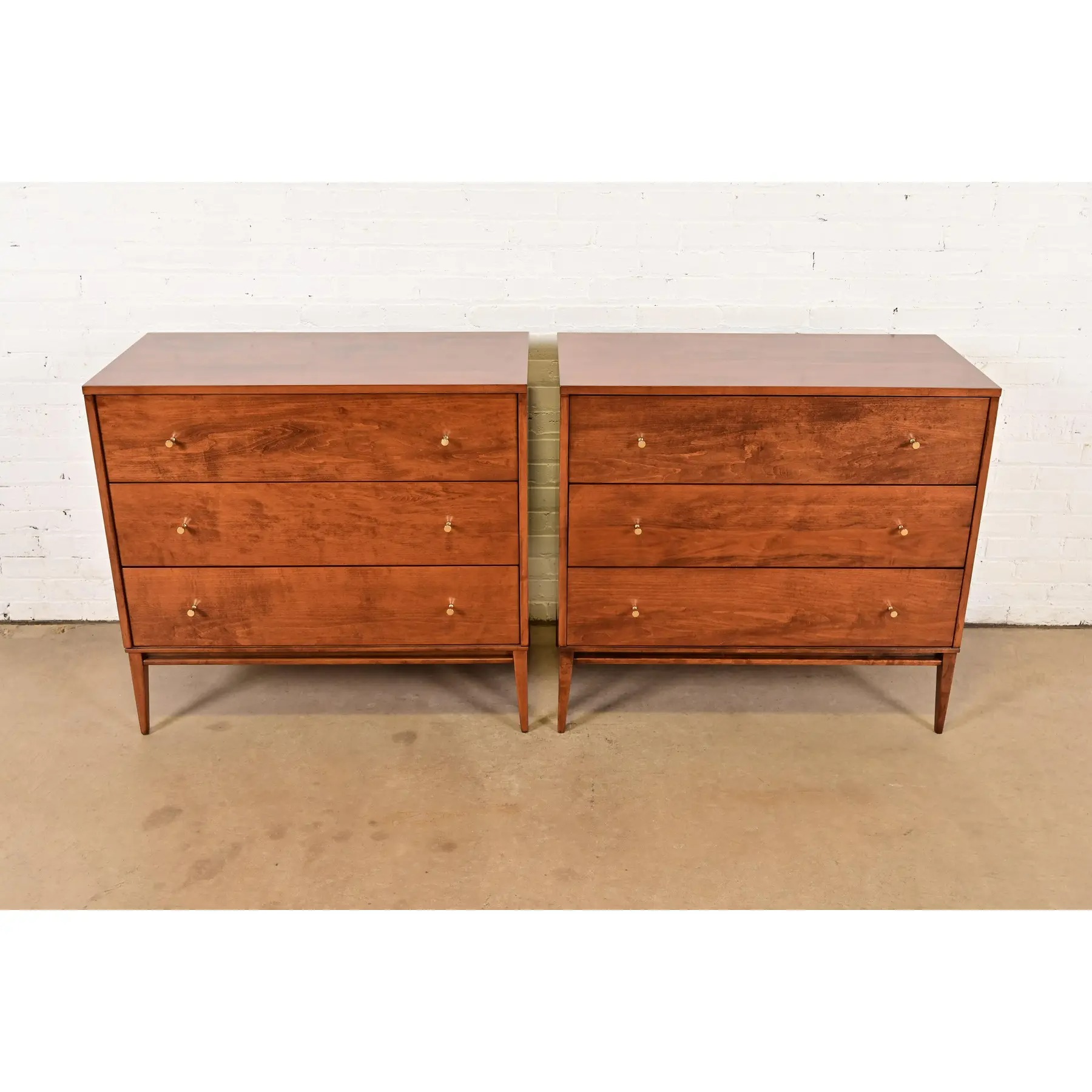 Paul McCobb Planner Group Solid Birch Dressers or Chests of Drawers, Newly Refinished - Image 2