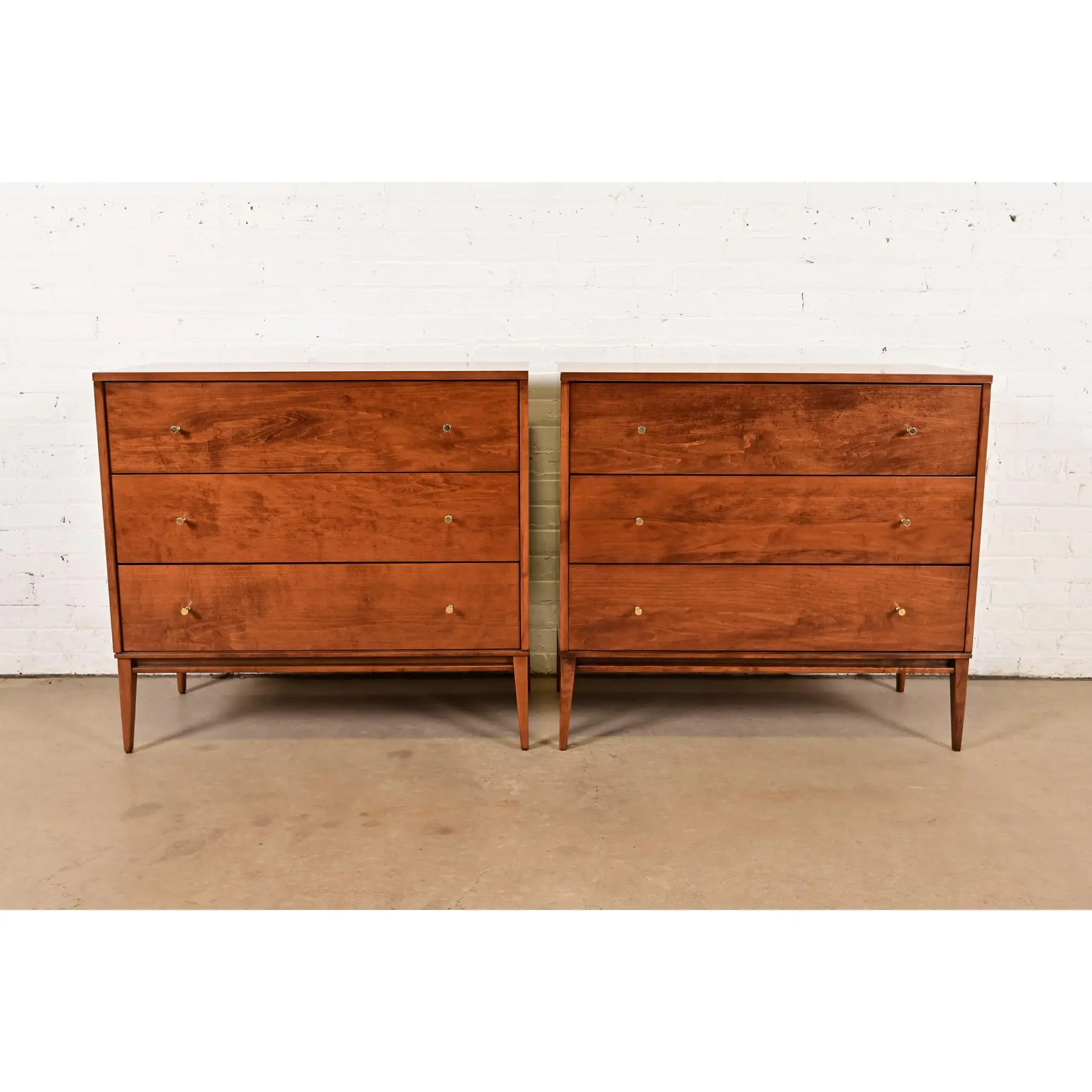 Paul McCobb Planner Group Solid Birch Dressers or Chests of Drawers, Newly Refinished - Image 3
