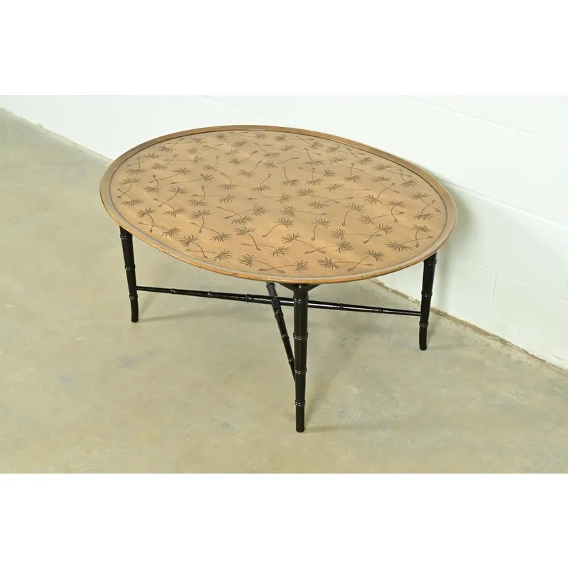 Kittinger Hollywood Regency Faux Bamboo Cocktail Table, Circa 1950s - Image 3