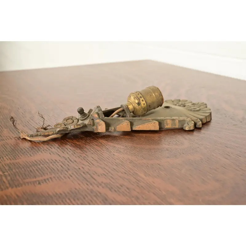 Mid-West Art Deco Bronze Soleure Wall Sconce, 1930s - Image 3