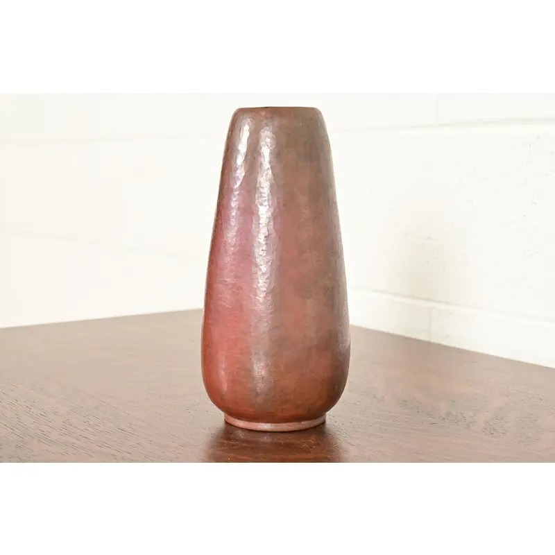 Ramon Ramirez Arts & Crafts Hammered Copper Vase - Image 3