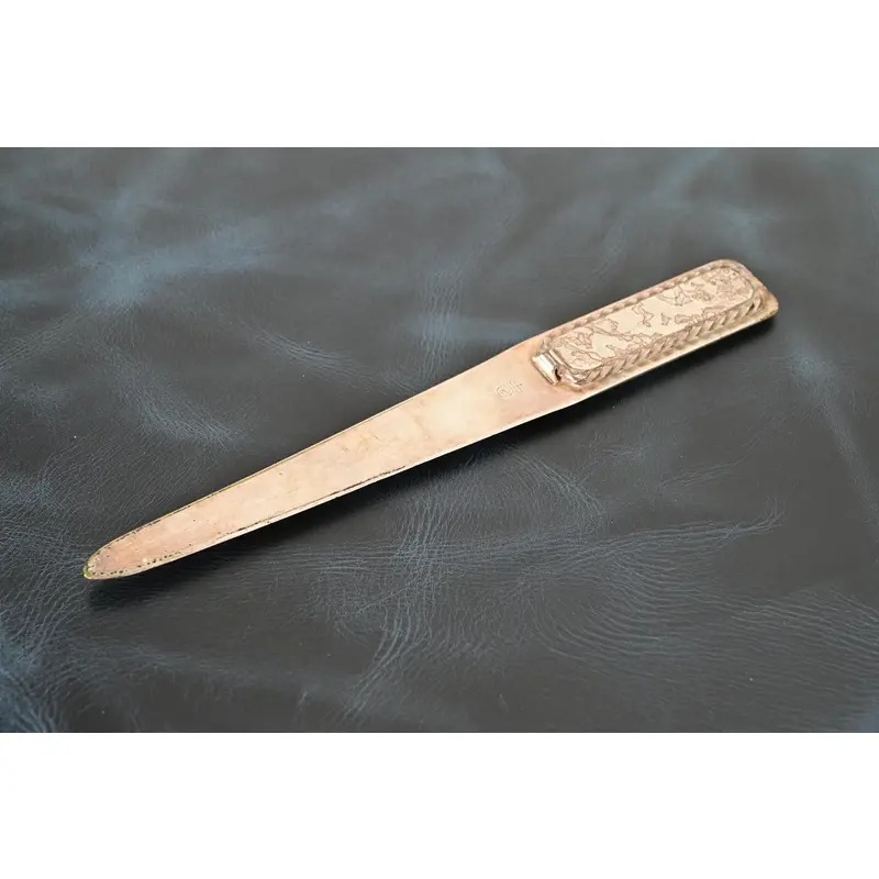 Roycroft Arts & Crafts Silver Finished Hammered Copper Letter Opener - Image 3