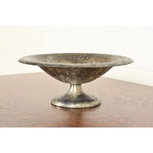 Roycroft Arts & Crafts Silver Finished Copper Footed Centerpiece Bowl or Fruit Bowl