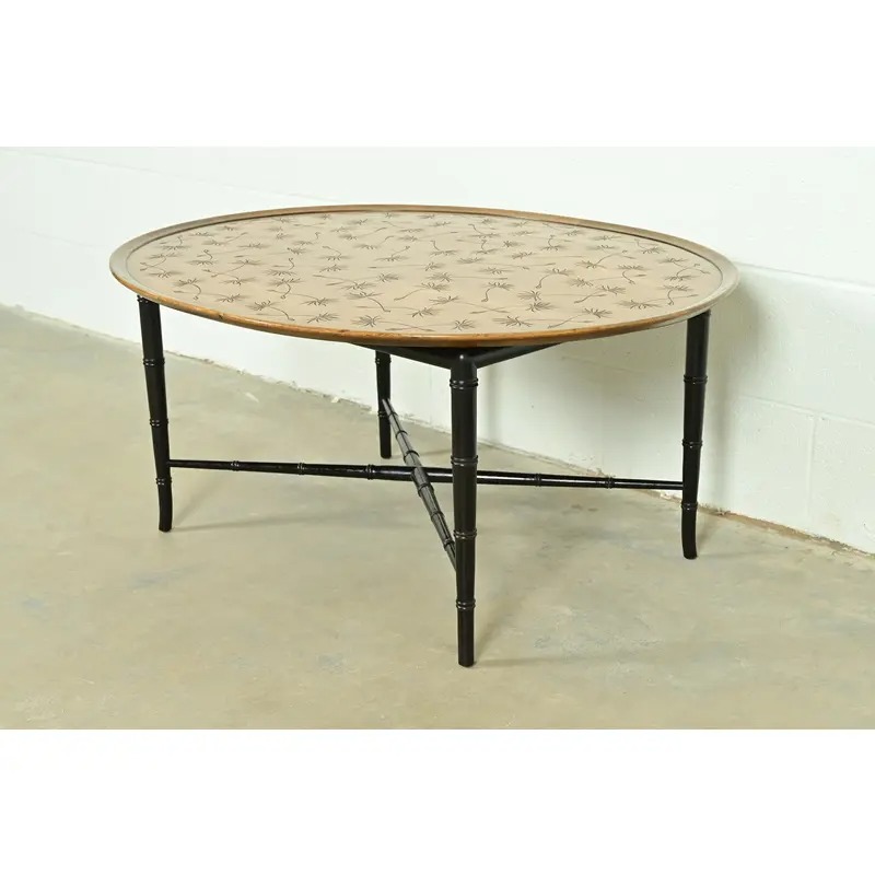Kittinger Hollywood Regency Faux Bamboo Cocktail Table, Circa 1950s - Image 4