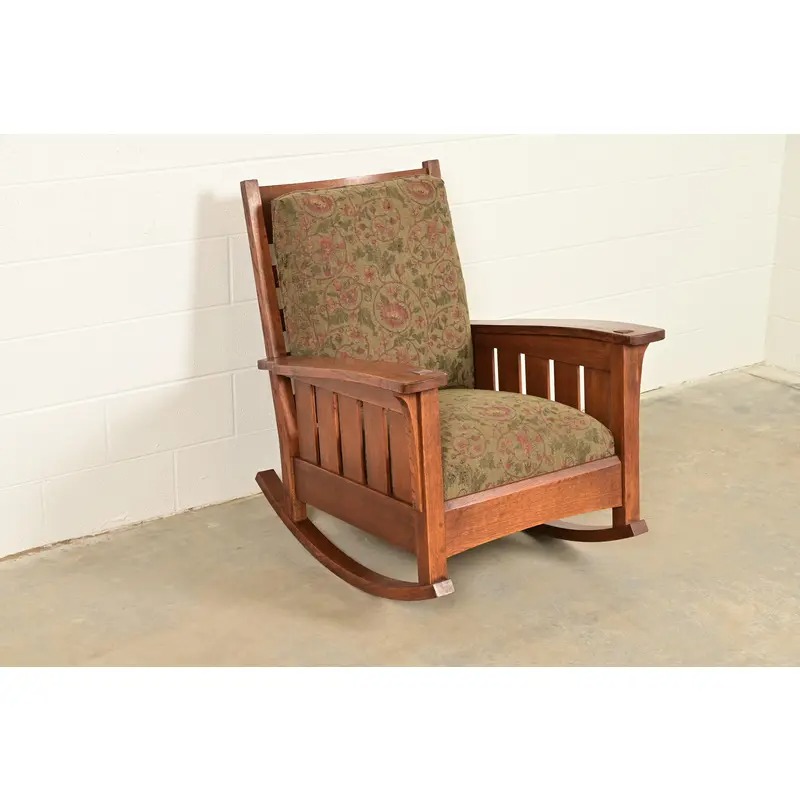 L. & J. G. Stickley Mission Oak Arts & Crafts Rocking Chair - Image 4