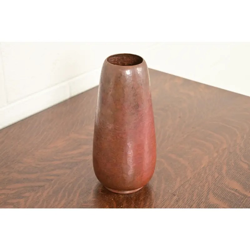 Ramon Ramirez Arts & Crafts Hammered Copper Vase - Image 4