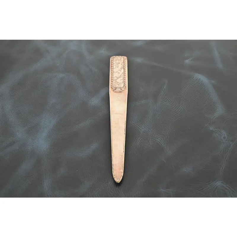 Roycroft Arts & Crafts Silver Finished Hammered Copper Letter Opener - Image 4