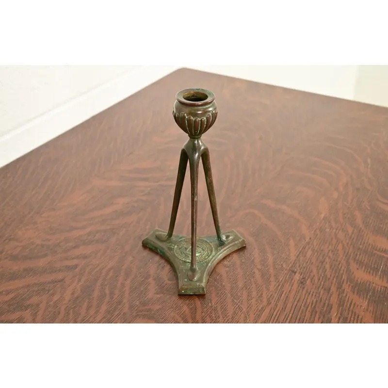 Tiffany Studios New York Bronze Candlestick, Circa 1910 - Image 4