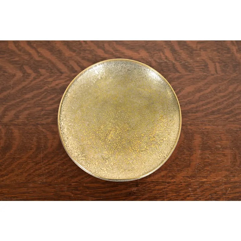 Tiffany Studios New York Bronze Doré Pedestal Bowl or Compote Dish With Greek Key Design - Image 4