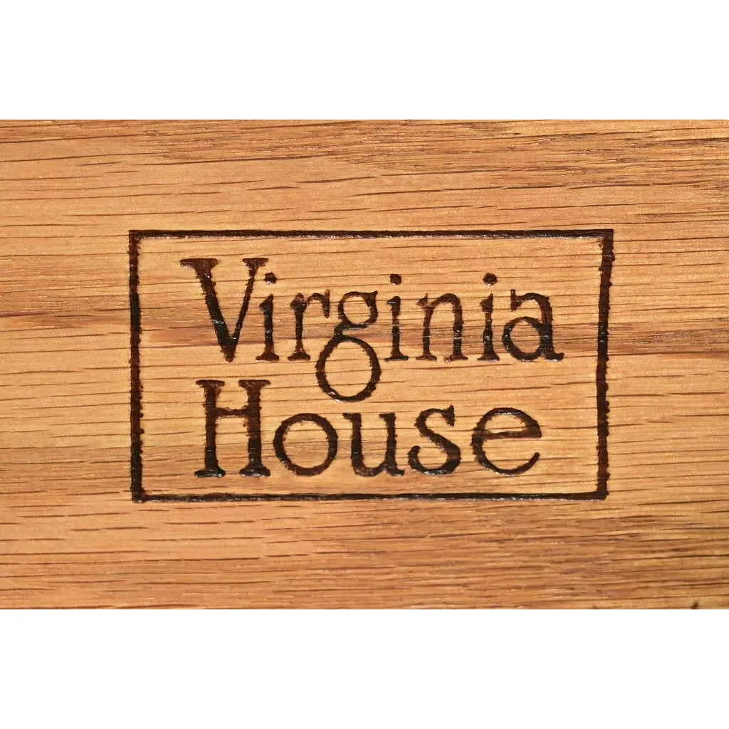 French Country Green Painted Maple Console Table or Entry Table by Virginia House - Image 8