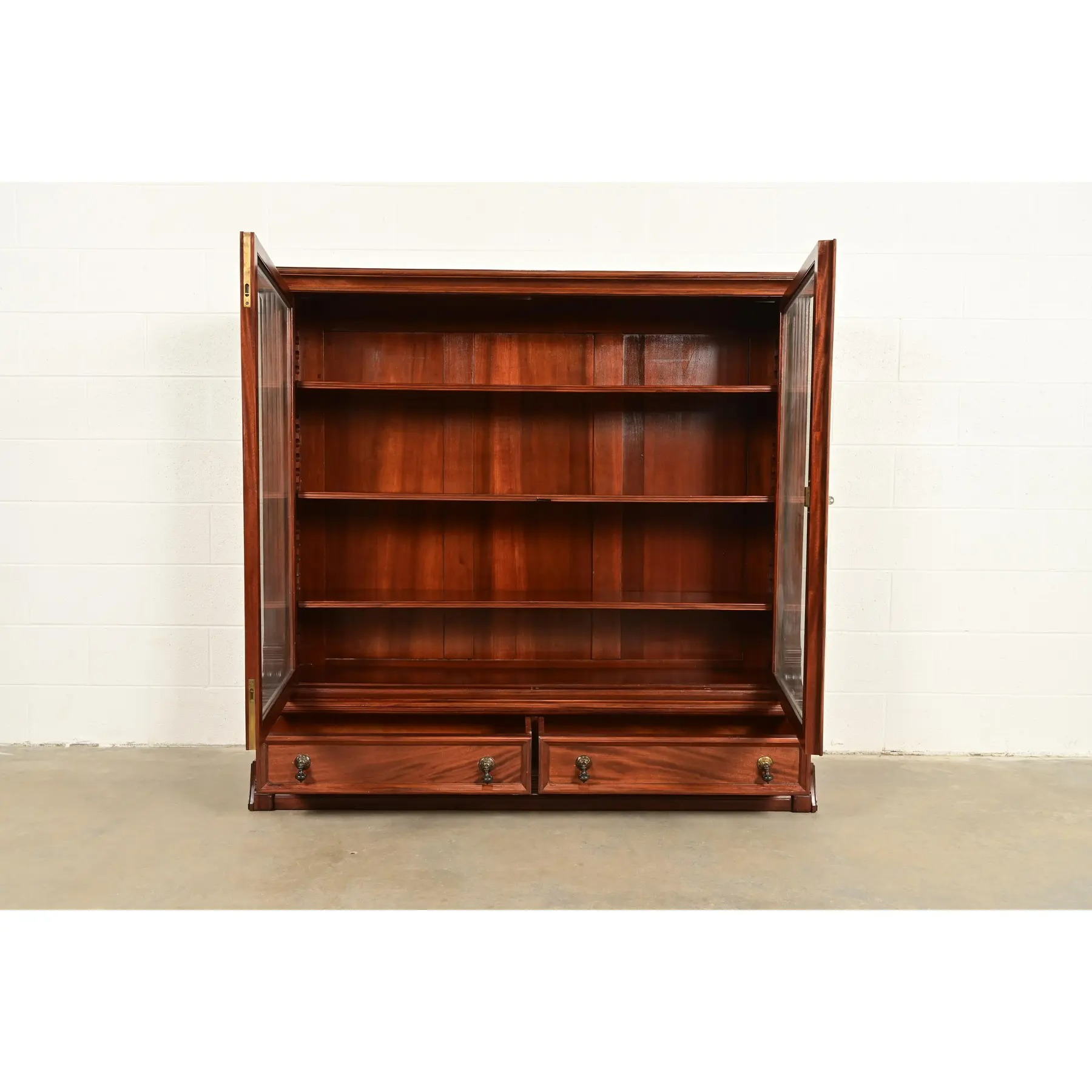 Herter Brothers Style Antique Eastlake Victorian Carved Mahogany Bookcase Cabinet, Circa 1880s - Image 5