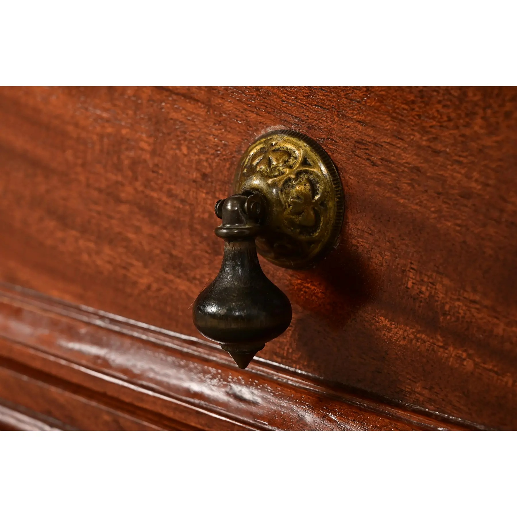 Herter Brothers Style Antique Eastlake Victorian Carved Mahogany Bookcase Cabinet, Circa 1880s - Image 7