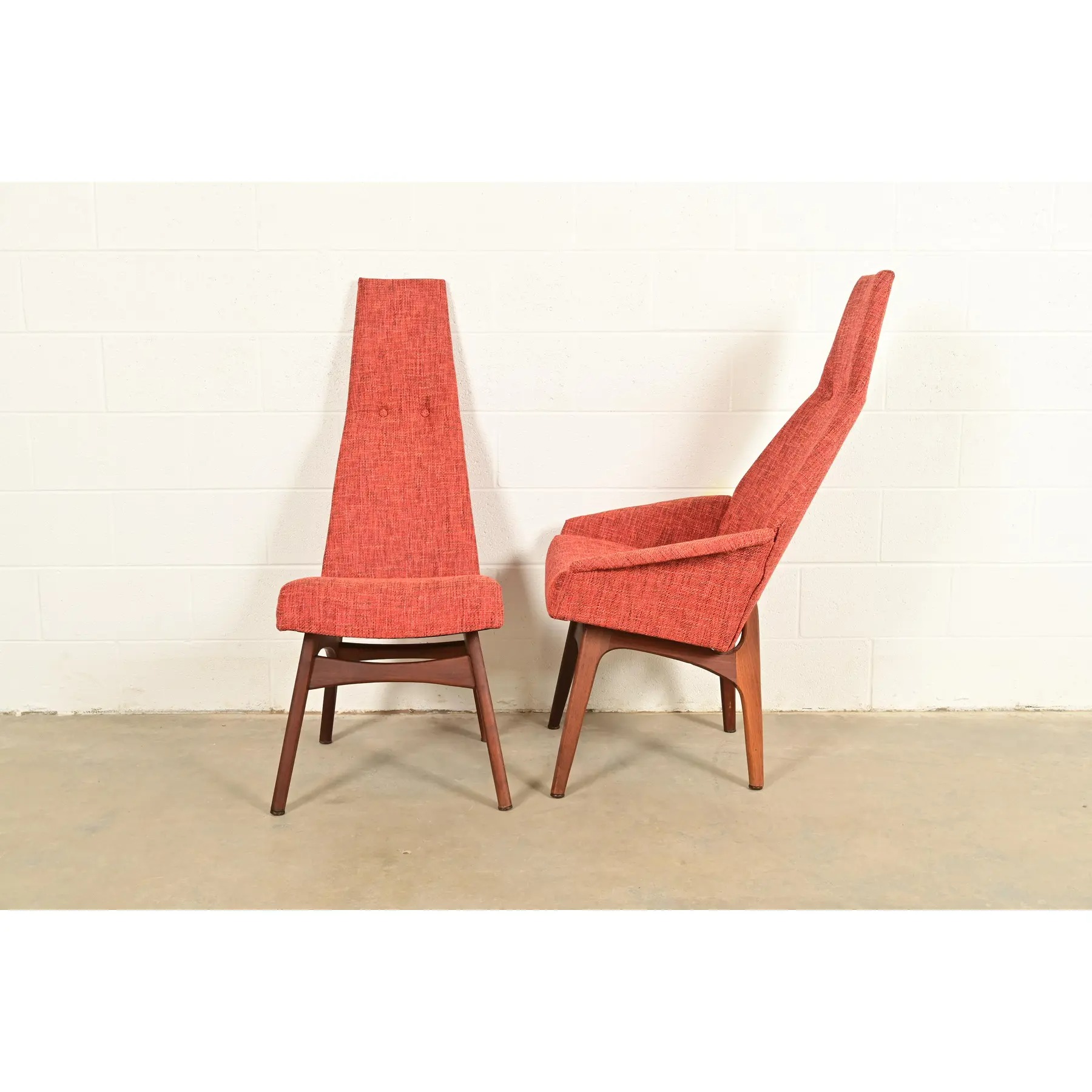 Adrian Pearsall for Craft Associates Mid-Century Modern High Back Dining Chairs, Set of Four - Image 11