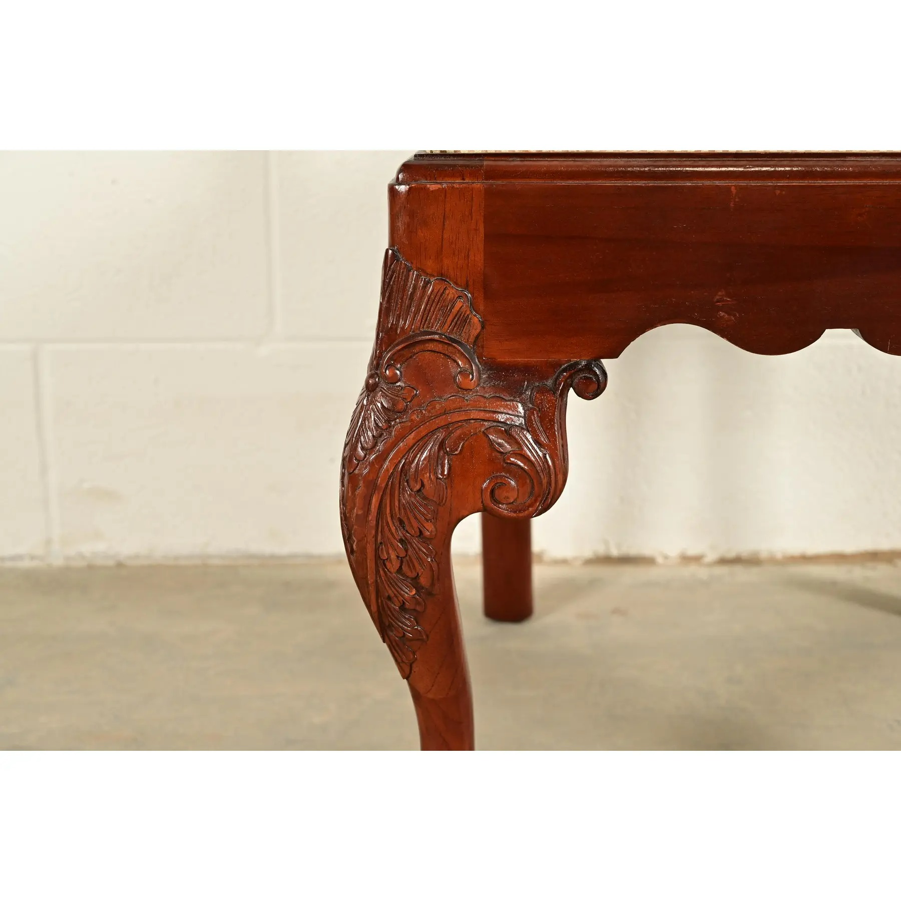 Baker Furniture Chippendale Carved Mahogany Side Chairs or Dining Chairs, Pair - Image 8