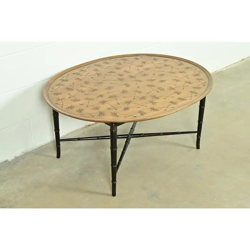 Kittinger Hollywood Regency Faux Bamboo Cocktail Table, Circa 1950s - Image 5