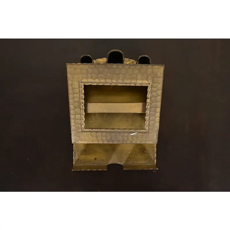 Roycroft Arts & Crafts Brass Finished Hammered Copper Perpetual Desk Calendar Frame - Image 5