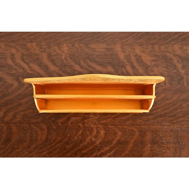 Tiffany Studios New York Zodiac Pattern Bronze Doré Letter Rack - Image 5