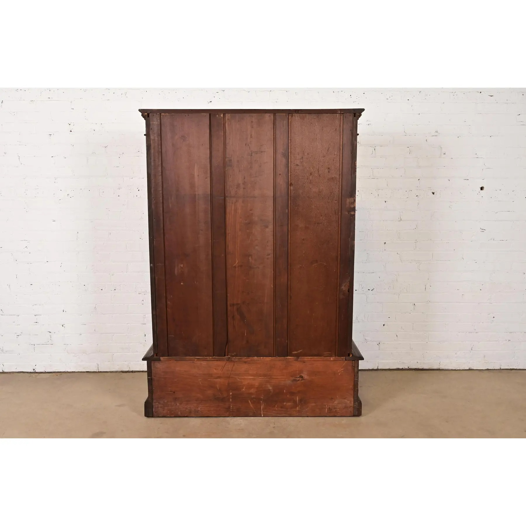 Herter Brothers Style Antique Eastlake Victorian Carved Walnut and Burl Wood Bookcase, Circa 1880s - Image 13