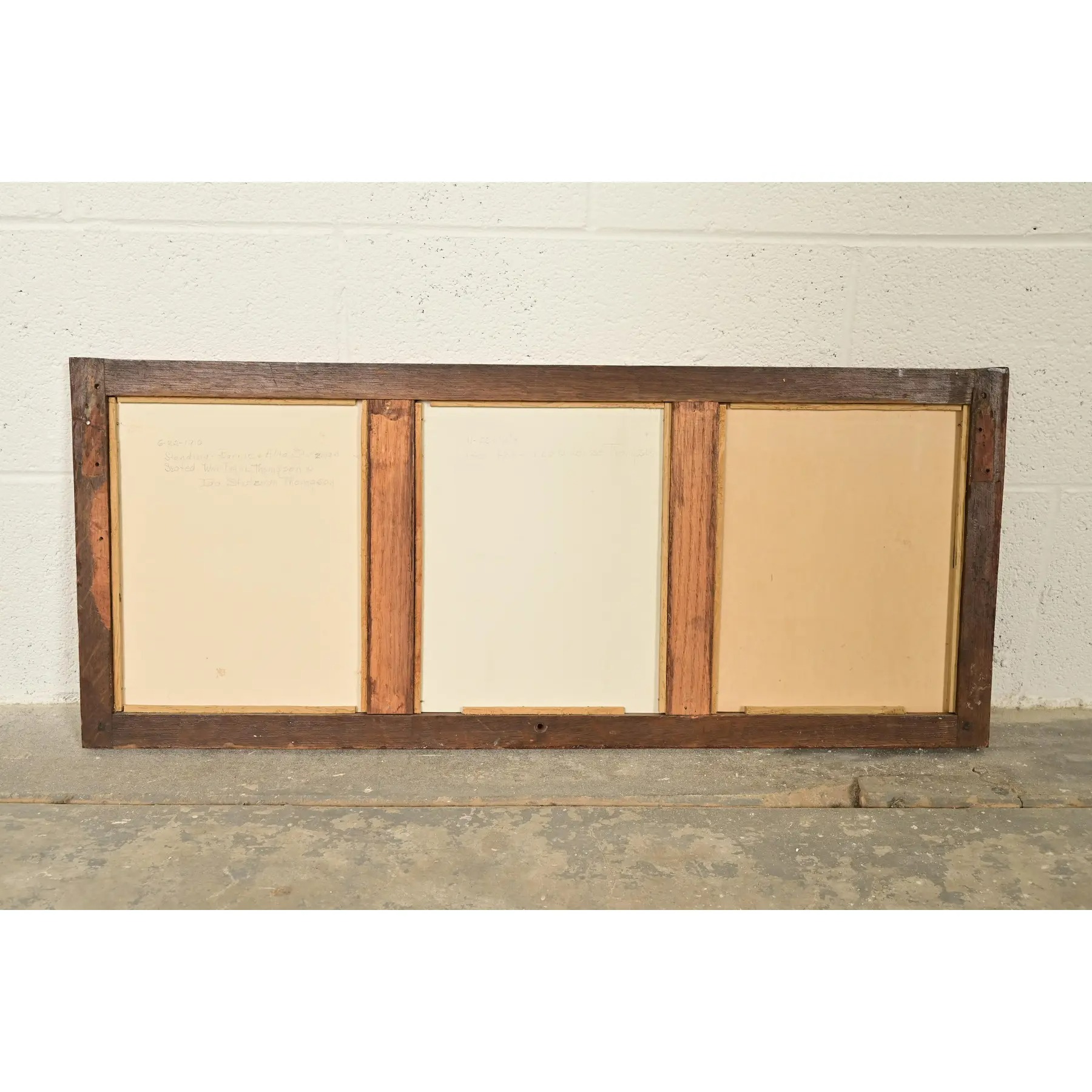 Stickley Style Antique Mission Oak Arts & Crafts Triple Picture Frame, Circa 1910 - Image 13