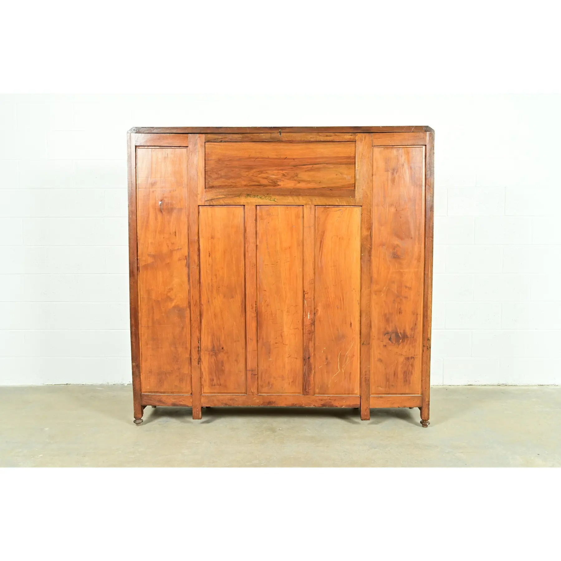 Louis Majorelle Style Antique French Art Nouveau Carved Burled Walnut Bibliotheque Bookcase Cabinet, Circa 1900 - Image 14