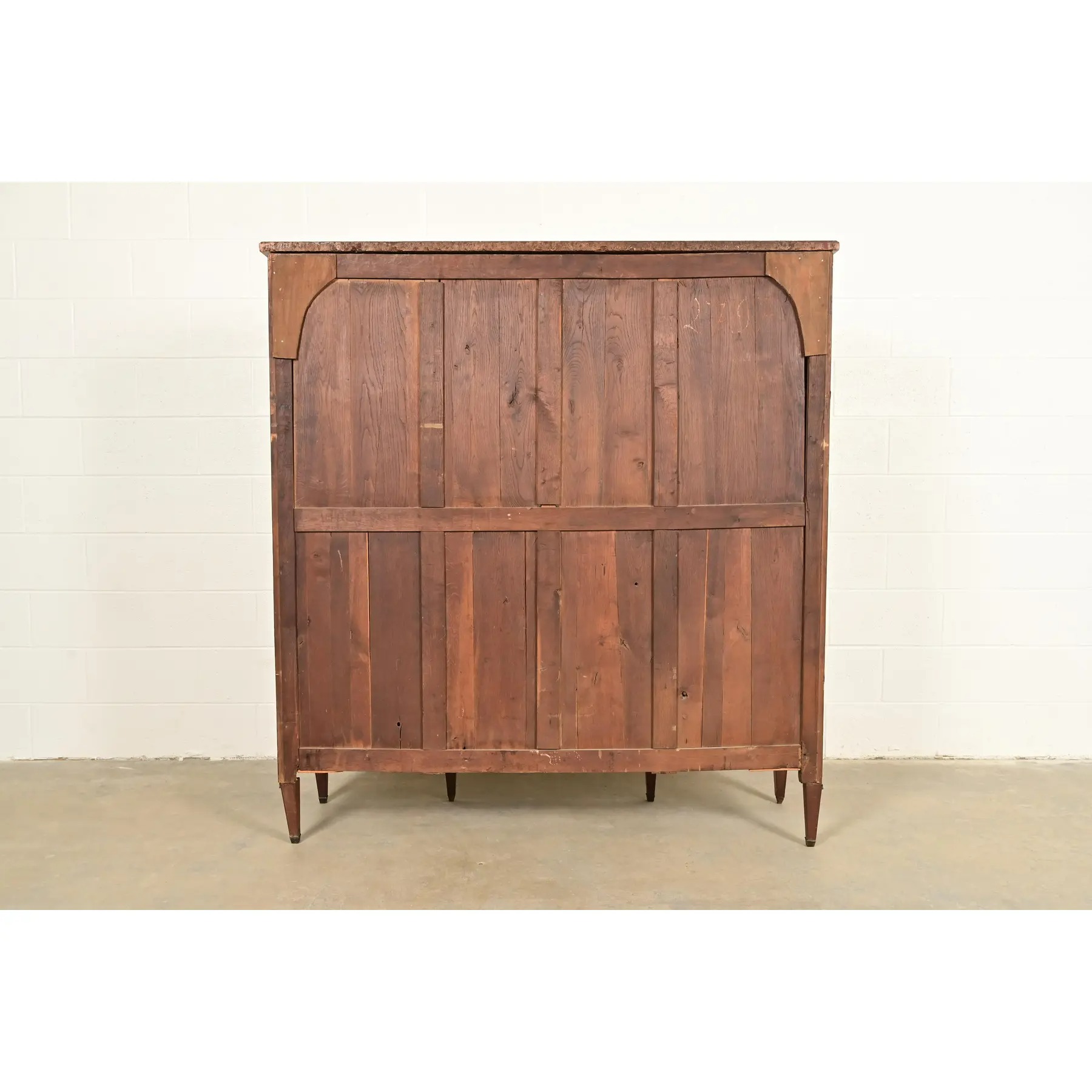 Paul Sormani Style Antique French Regency Louis XVI Kingwood Inlaid Marquetry Armoire or Bookcase Cabinet With Mounted Bronze Ormolu, Circa 1880s - Image 14