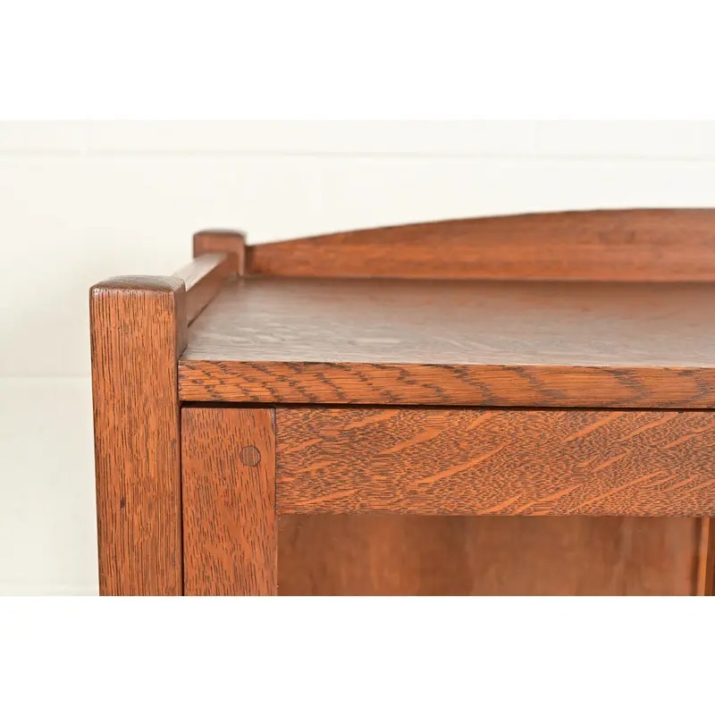 L. & J. G. Stickley Antique Mission Oak Arts and Crafts Bookcase Cabinet, Circa 1910 - Image 6