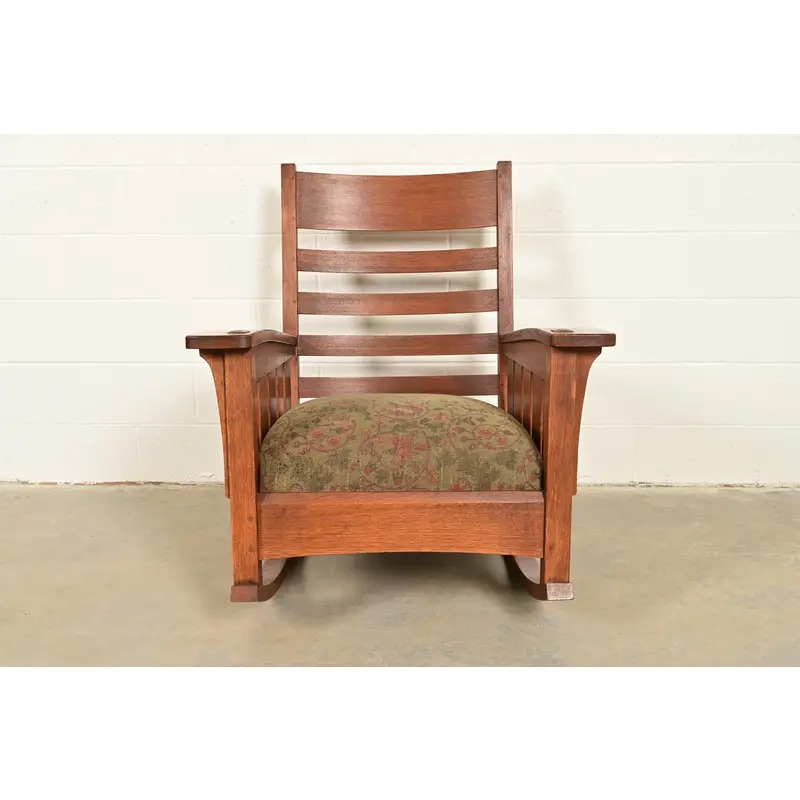 L. & J. G. Stickley Mission Oak Arts & Crafts Rocking Chair - Image 6