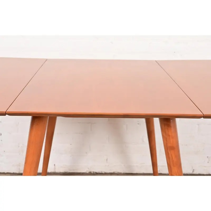 Paul McCobb Planner Group Solid Maple Drop Leaf Dining Table, Newly Refinished - Image 6