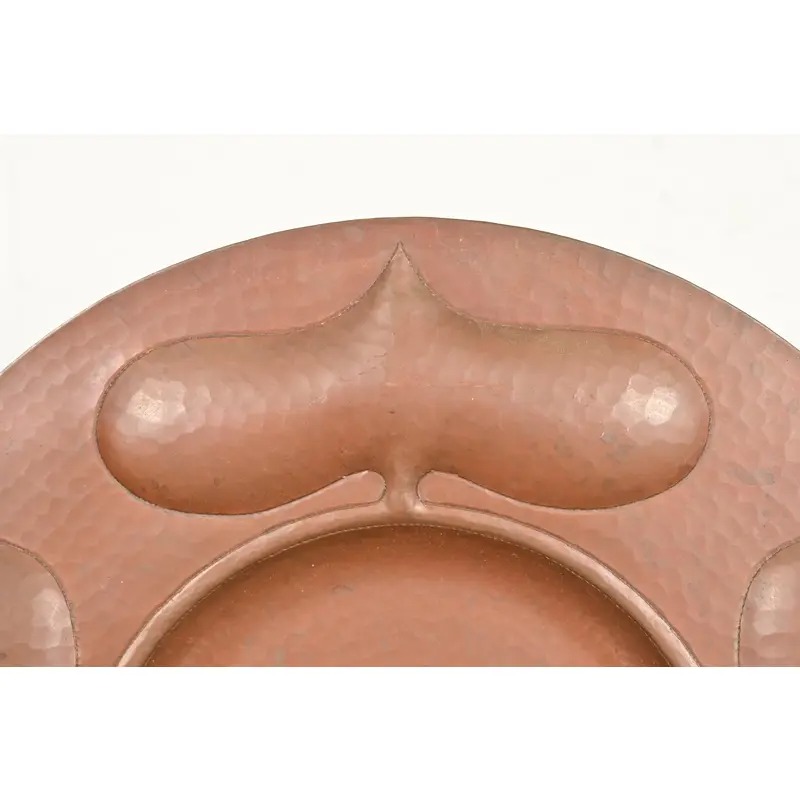 Ramon Ramirez Arts & Crafts Hammered Copper Charger Plate or Tray - Image 6