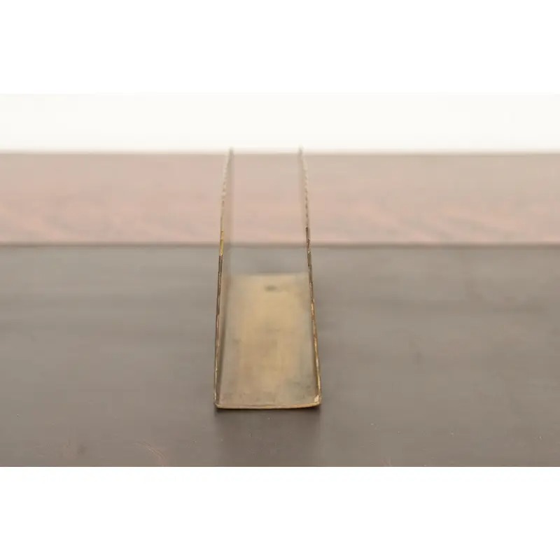 Roycroft Arts & Crafts Brass Finished Hammered Copper Letter Rack - Image 6