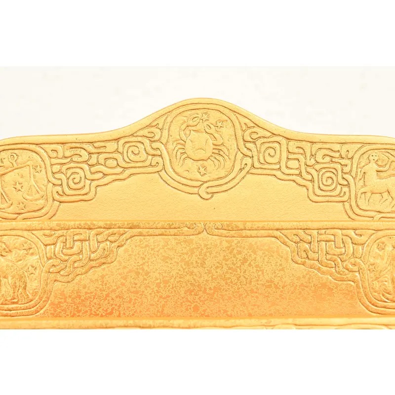 Tiffany Studios New York Zodiac Pattern Bronze Doré Letter Rack - Image 6
