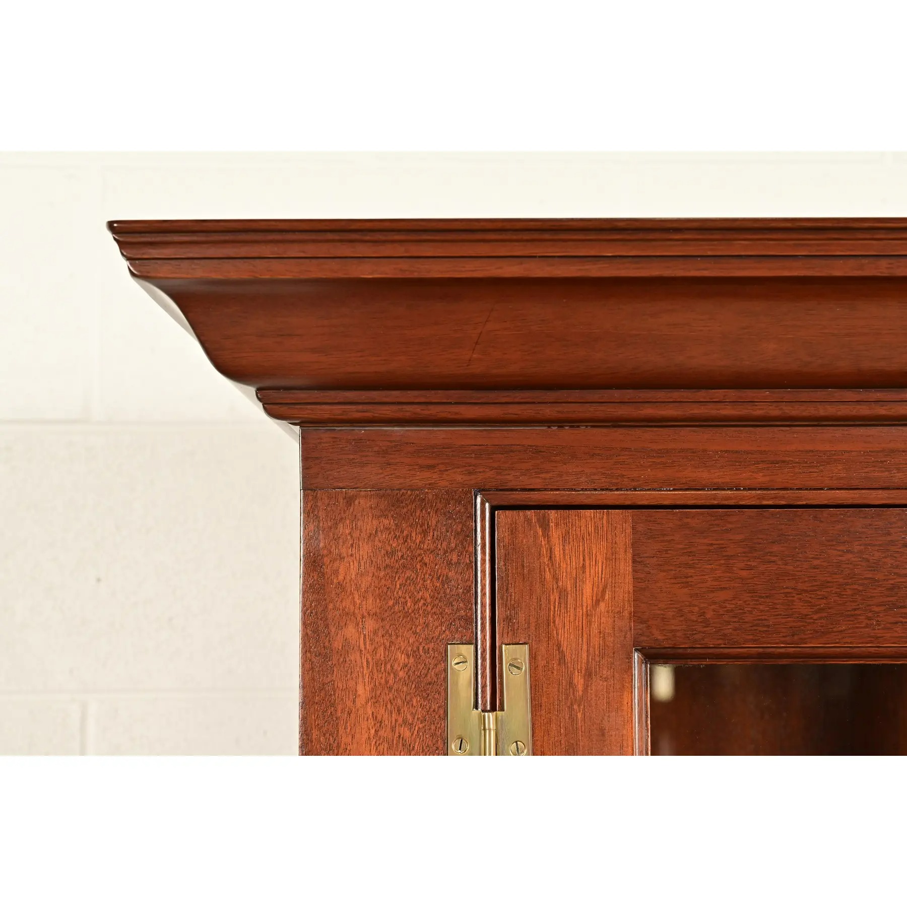 Kittinger Georgian Carved Mahogany Breakfront Bookcase Cabinet - Image 12