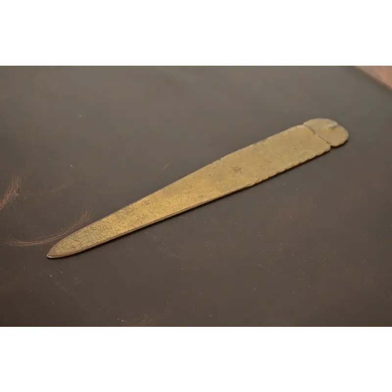 Roycroft Arts & Crafts Brass Finished Hammered Copper Letter Opener, Circa 1920s