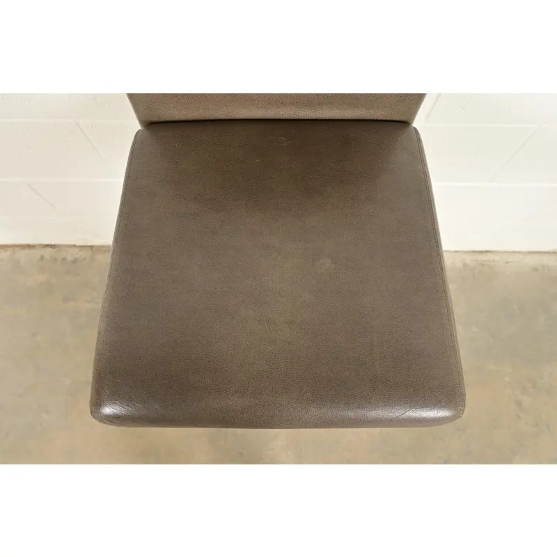 Steelcase Coalesse Modern Leather and Chrome Bar Stool - Image 7