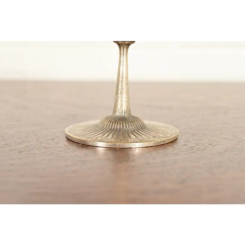 Tiffany Studios New York Bronze Doré Pedestal Bowl or Compote Dish With Greek Key Design - Image 7