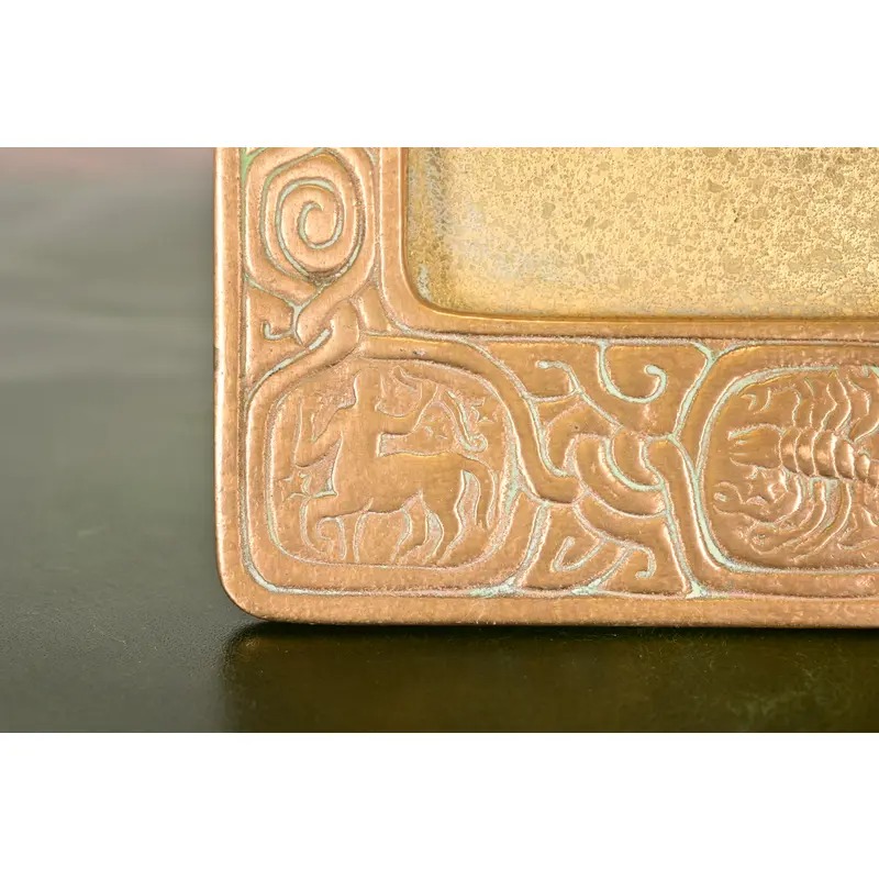 Tiffany Studios New York Zodiac Bronze Doré Desk Calendar Holder or Picture Frame - Image 7