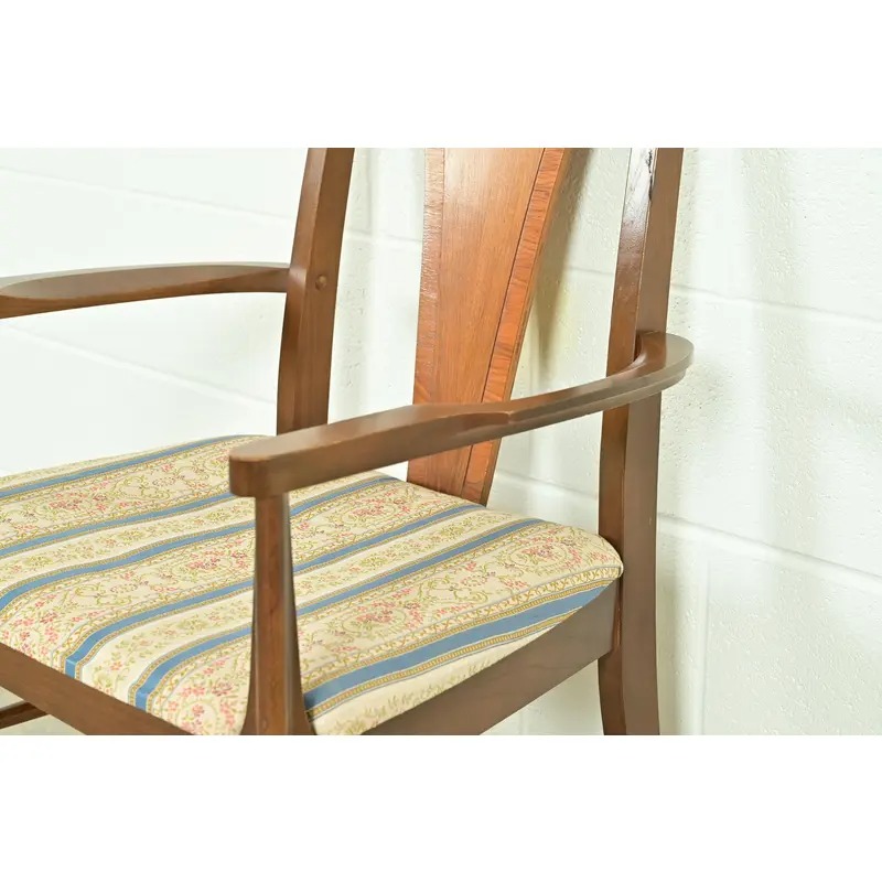 Broyhill Brasilia Mid-Century Modern Sculpted Walnut Armchairs, Pair - Image 8