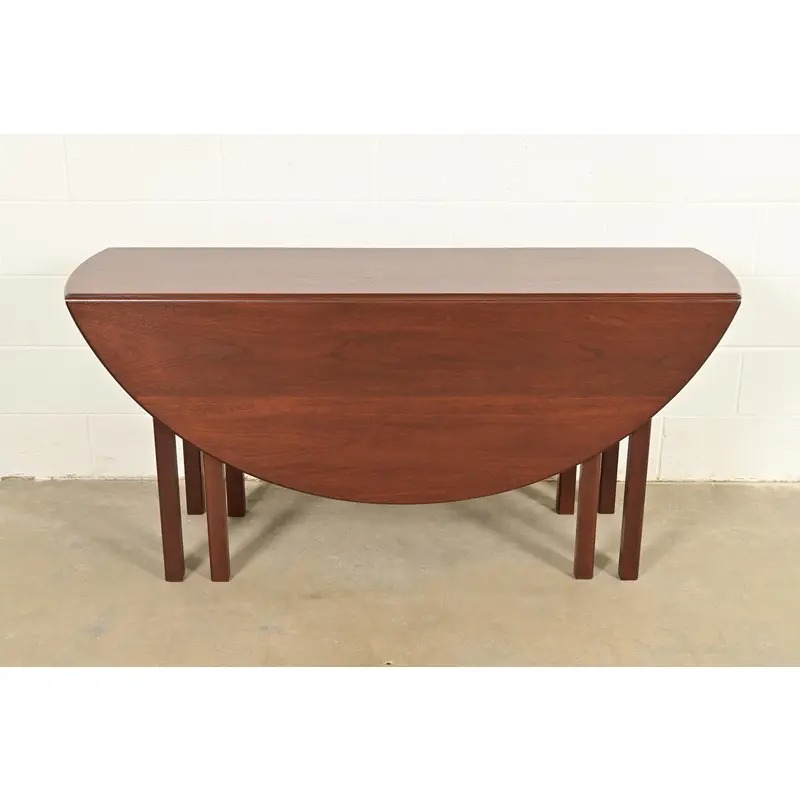 Kittinger Georgian Mahogany Gate Leg Drop Leaf Dining Table or Breakfast Table, Newly Refinished - Image 8