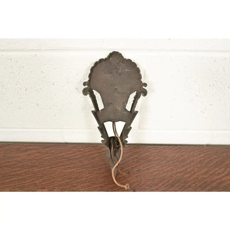 Mid-West Art Deco Bronze Soleure Wall Sconce, 1930s - Image 8