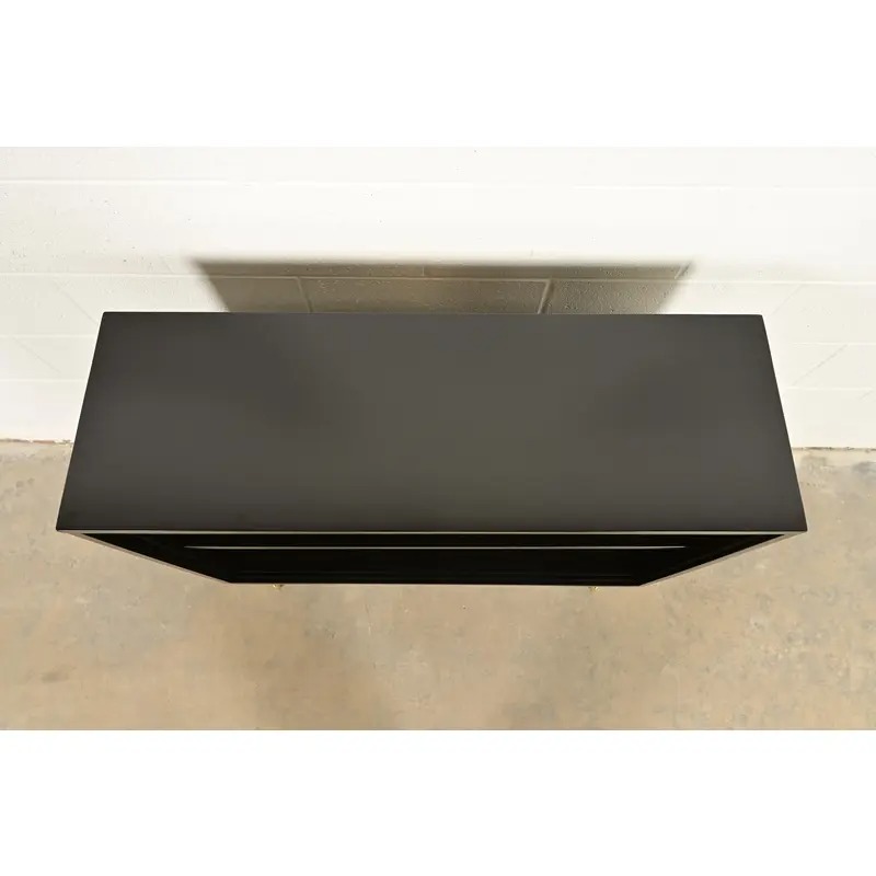 Paul McCobb Planner Group Black Lacquered Bookcase on Hairpin Legs, Newly Refinished - Image 8