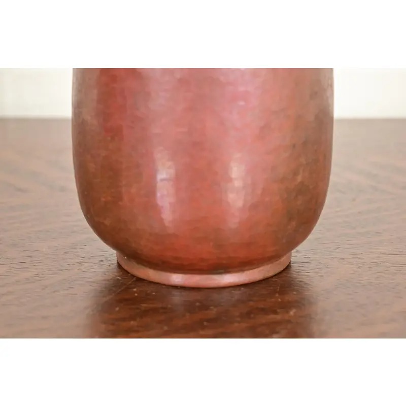 Ramon Ramirez Arts & Crafts Hammered Copper Vase - Image 8